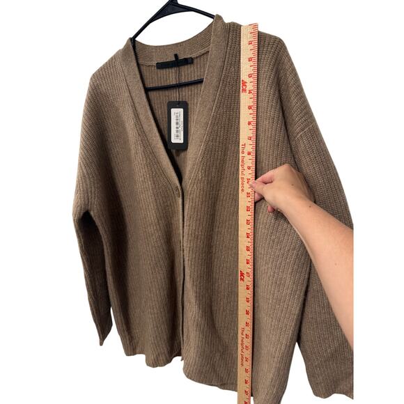 Jenni Kayne S Oversized 100% Cashmere Cocoon Cardigan Sweater Undyed Stone XXS - Picture 6 of 8